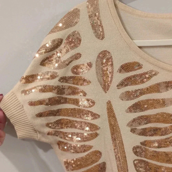 Arden B. Sequin Short Sleeve Sweater size‎ XS - Picture 4 of 8